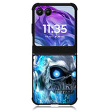 Skull Blue Motorola Moto Razr 2024 , Moto Razr 50 Case