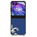Blue Waves Motorola Moto Razr 2024 , Moto Razr 50 Case