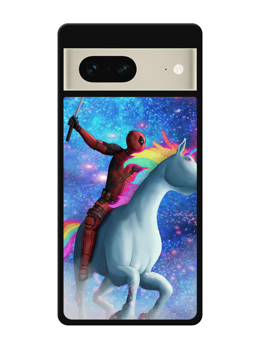 Deadpool on a Unicorn Google Pixel 7 Case