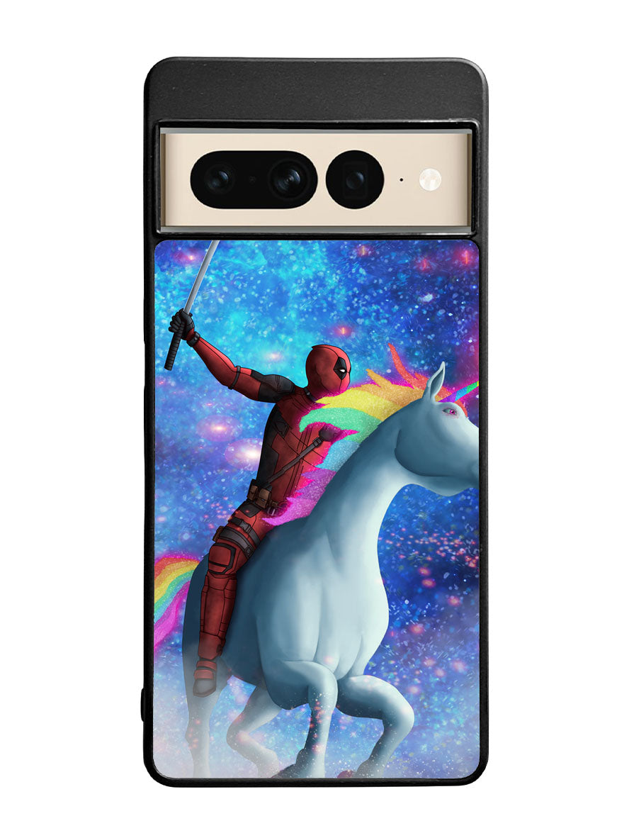 Deadpool on a Unicorn Google Pixel 7 Pro Case