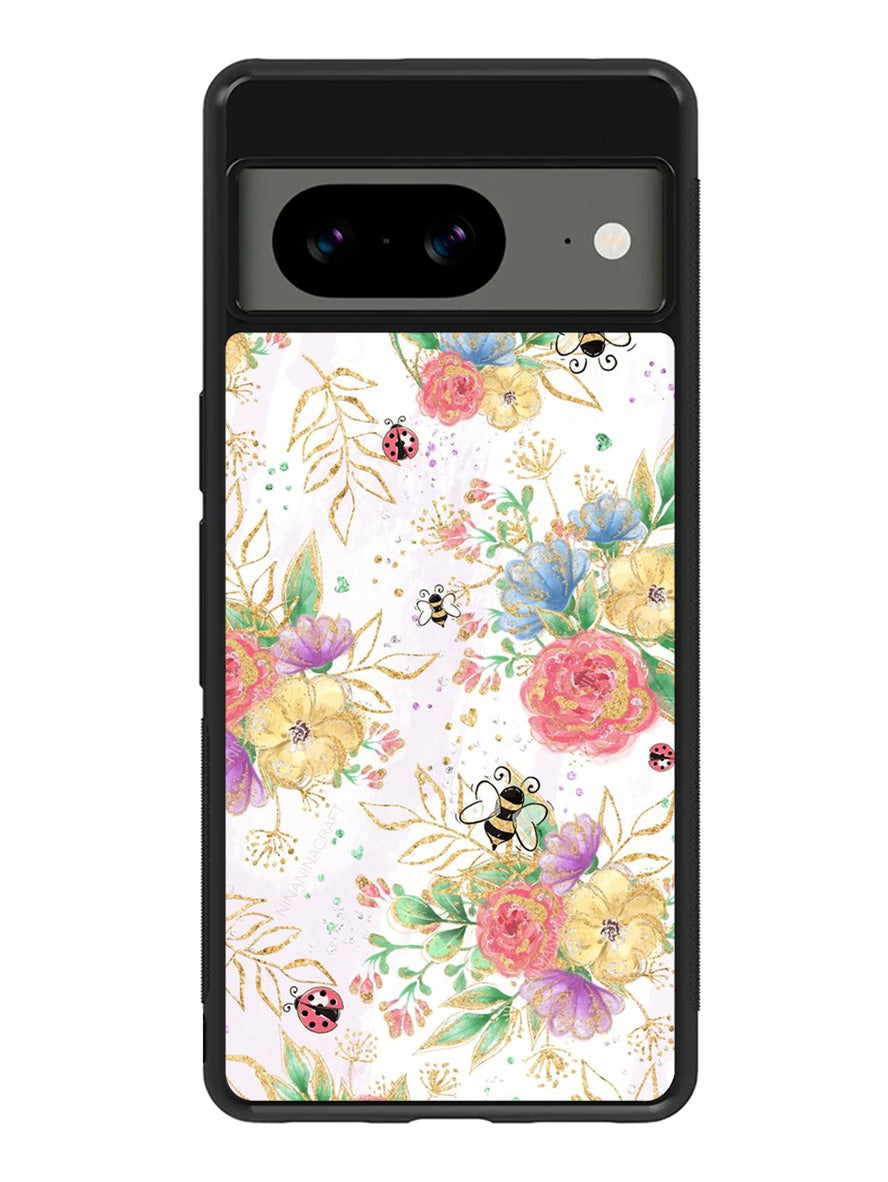 Bee Spring Flowers Google Pixel 8a Case
