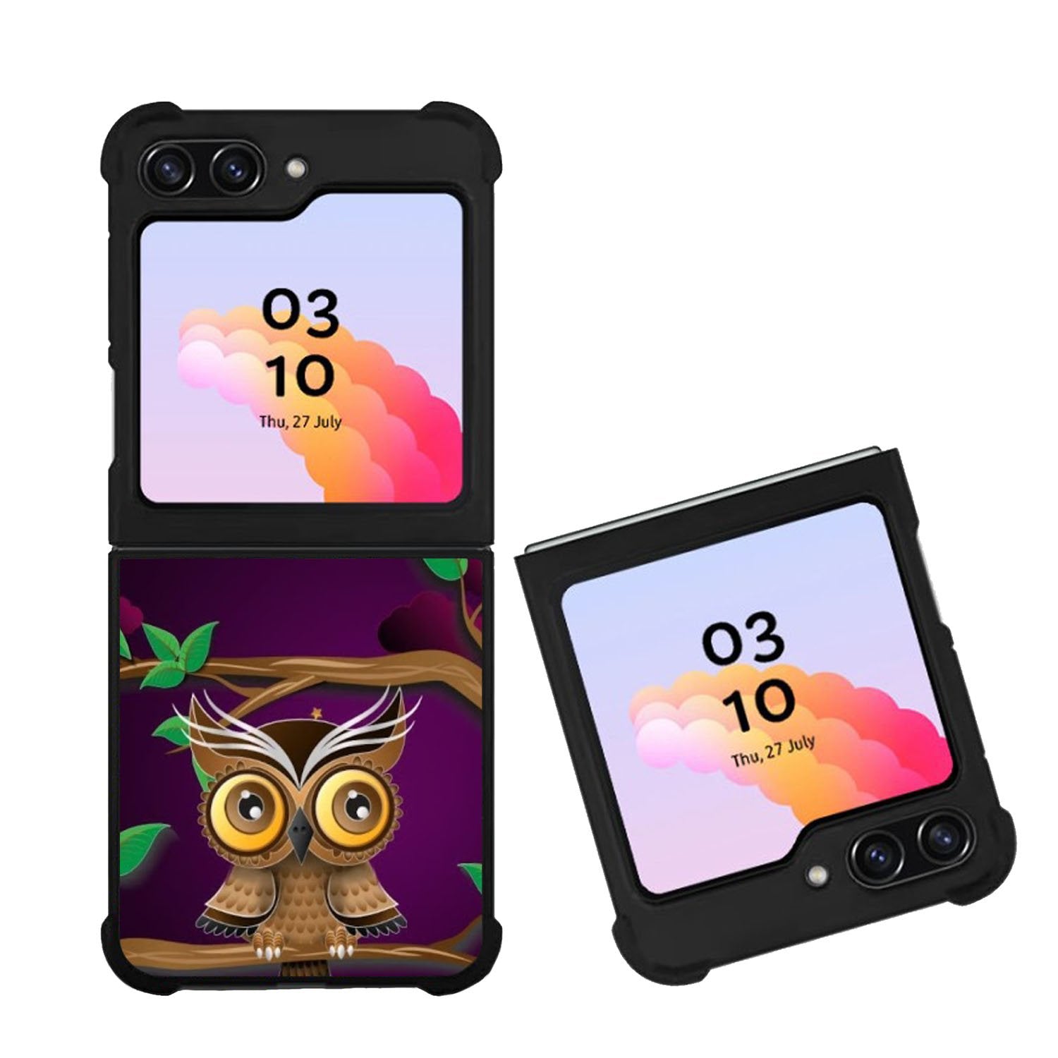 The Owl Purple Midnight Case Samsung Galaxy Z Flip 5 5G BC0098