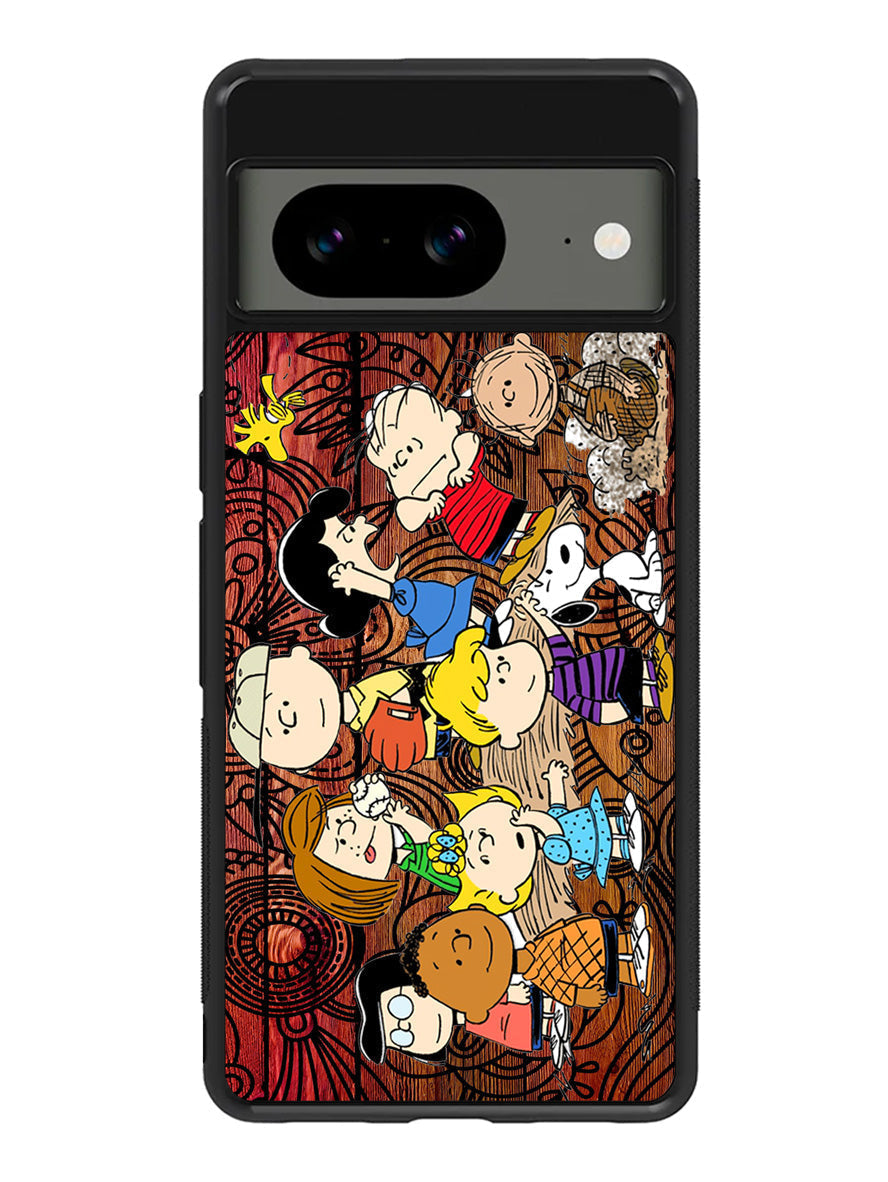 Peanuts In Background Wood Art Google Pixel 8a Case