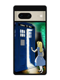 Alice Wonderland On Tardis Google Pixel 7 Case