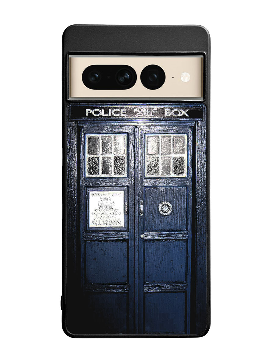 Dark Blue Tardis Doctor Who Toy Google Pixel 7 Pro Case