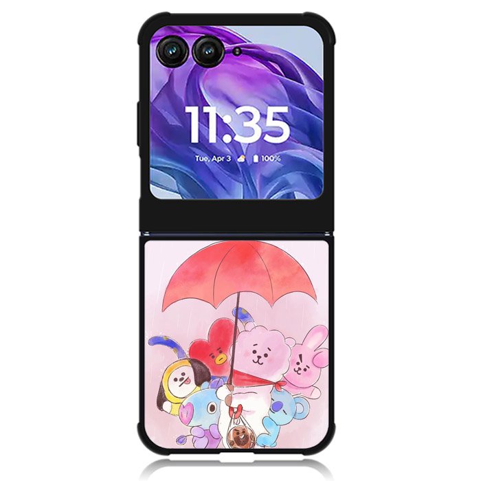 BT21 RJ Shooky Mang Koya Motorola Moto Razr 2024 , Moto Razr 50 Case