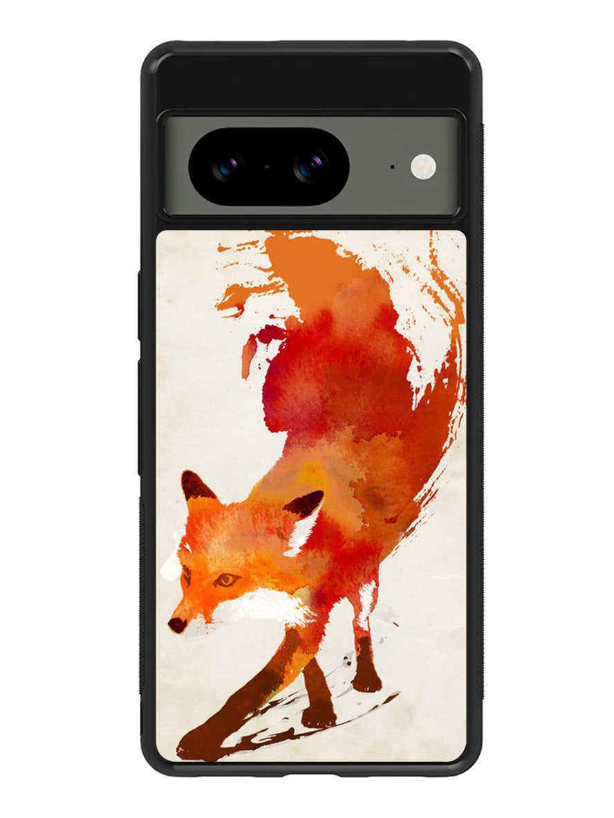 Watercolor art orange red fox animal Google Pixel 8a Case