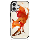 Watercolor art orange red fox animal Case iPhone 16 BC1052