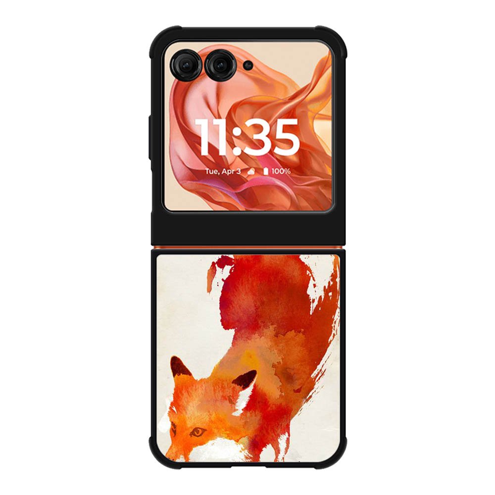 Watercolor art orange red fox animal Motorola Moto Razr 2025/2024 , Moto Razr 60/50 Case BC1052