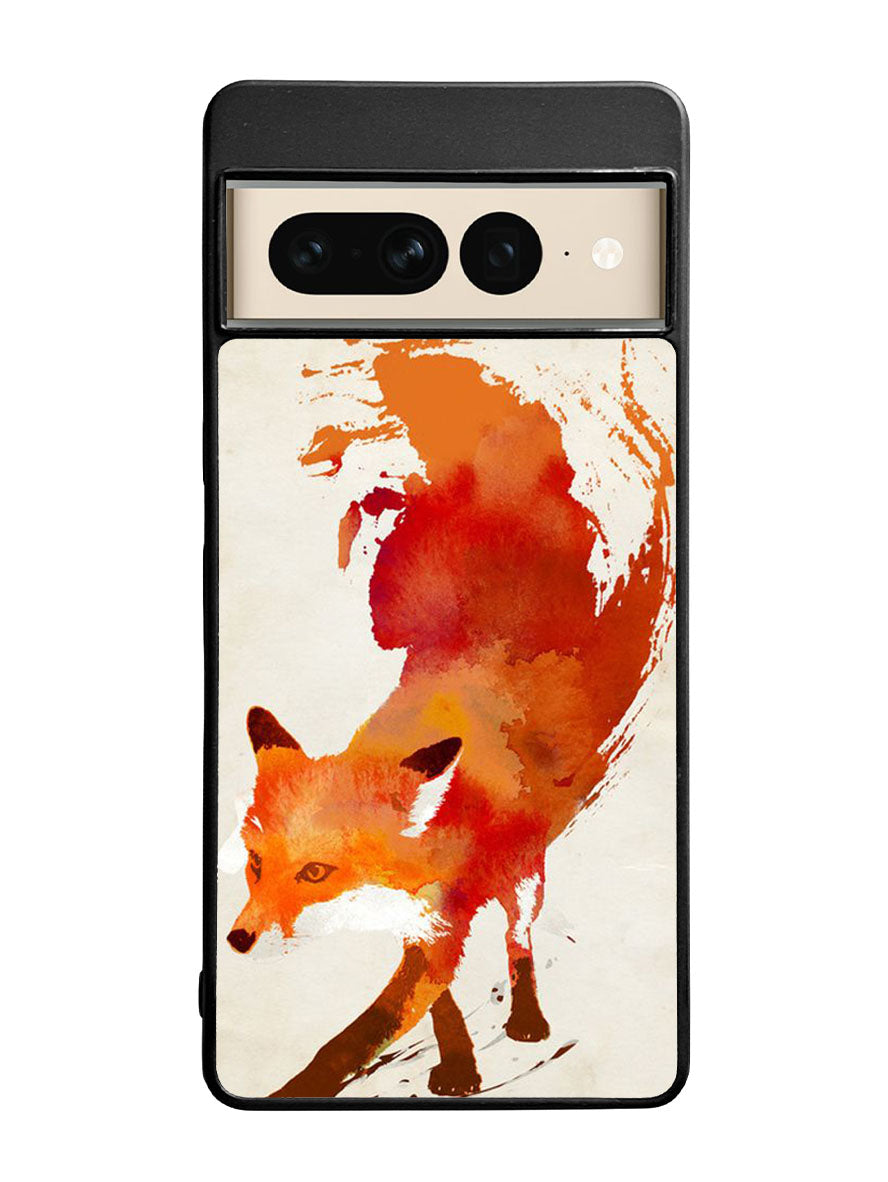 Watercolor art orange red fox animal Google Pixel 7 Pro Case