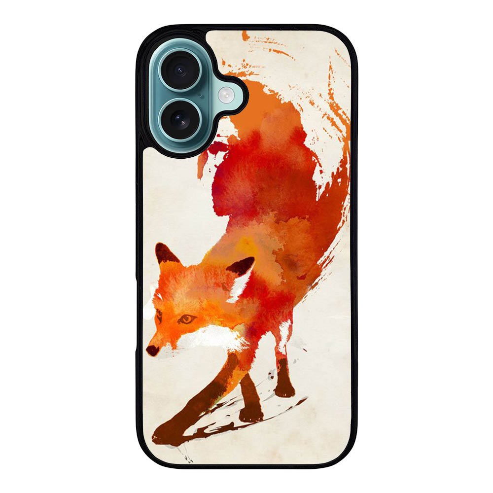 Watercolor art orange red fox animal Case iPhone 16 Plus BC1052