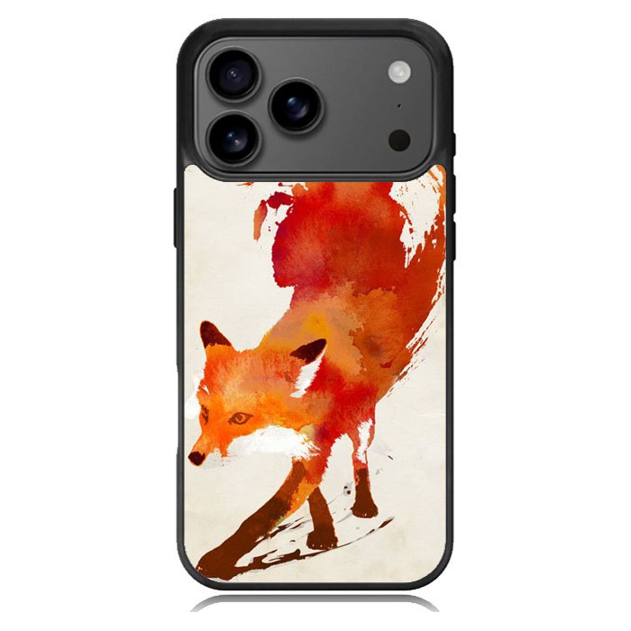 Watercolor art orange red fox animal iPhone 17 Pro Case BC1052