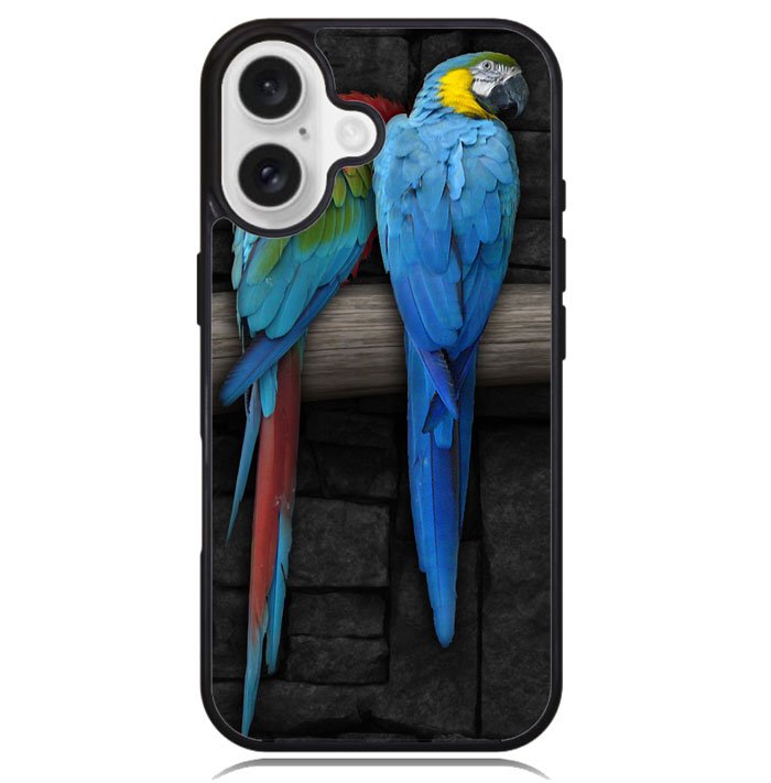 Cute Couple of Birds Parrot Pair Couple Animal Bird iPhone 16 Plus Case