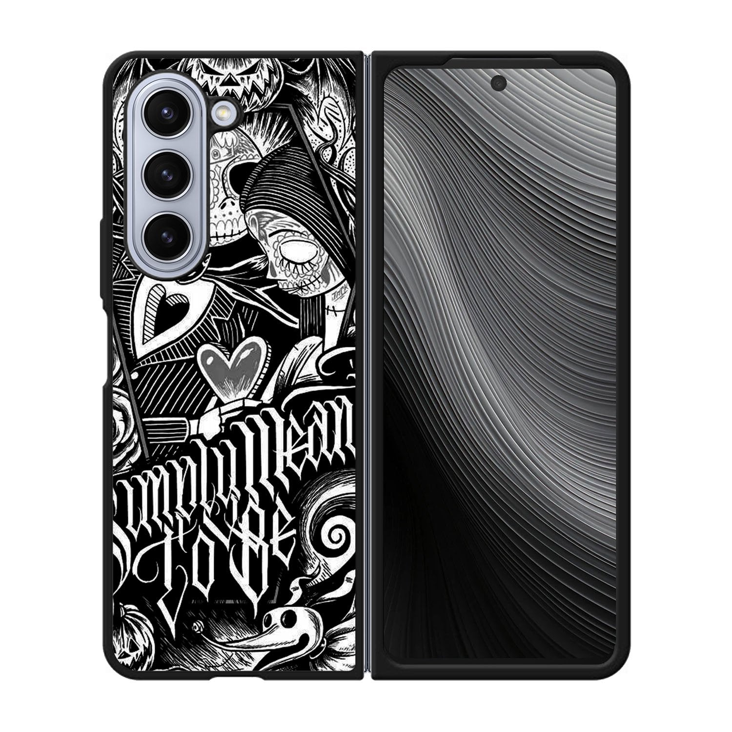 Jack And Sally Muertitos The Nightmare Before Christmas Case Samsung Galaxy z Fold 5 5G BC1078