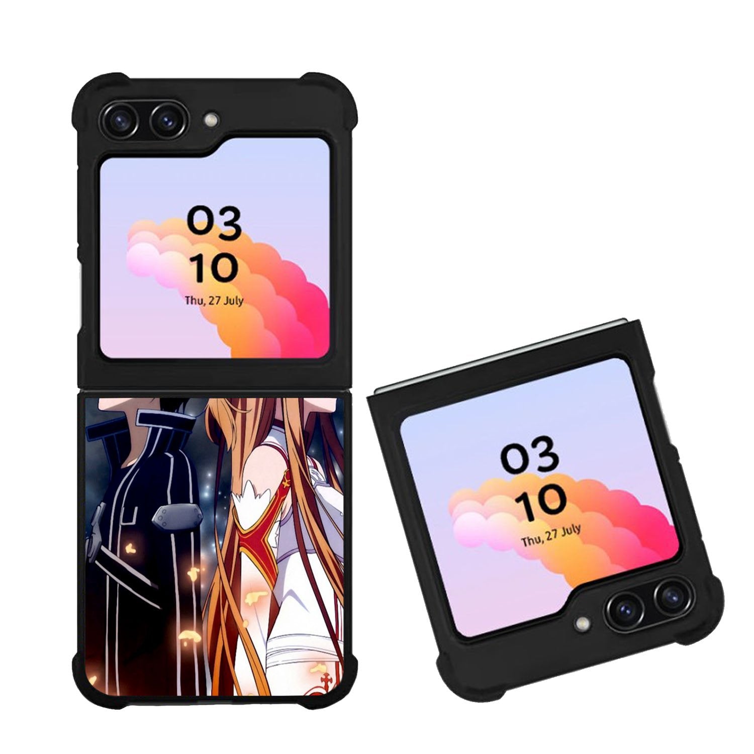 SWORDS ART ONLINE SAO KIRITO AND ASUMA ANIME Case Samsung Galaxy Z Flip 5 5G BC1104