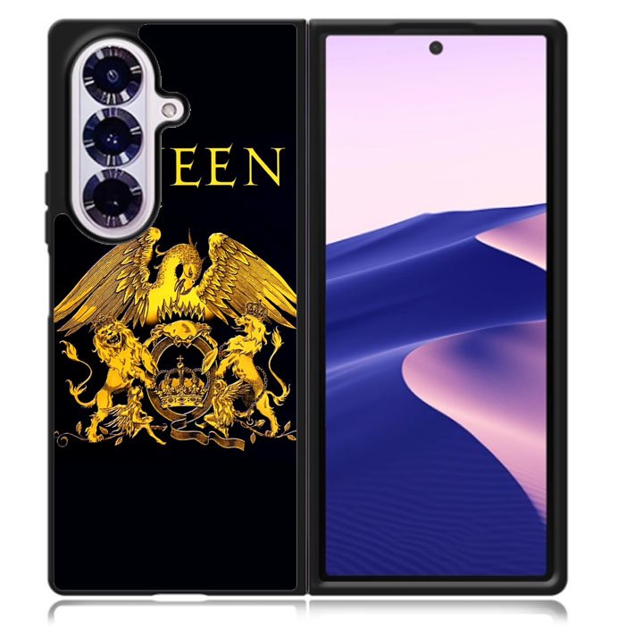 queen logo gold Samsung Galaxy Z Fold 7 5G Case BC1112