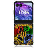 Harry Potter Hogwarts Logo wood Motorola Moto Razr 2024 , Moto Razr 50 Case