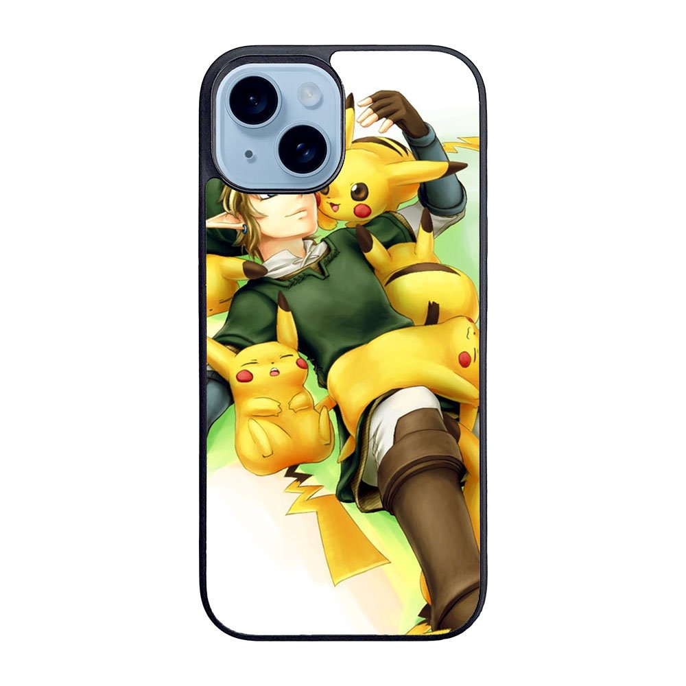 zelda with pikachu pokemon Case iPhone 15 BC1139