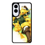 zelda with pikachu pokemon Samsung Galaxy S25 Edge Case BC1139