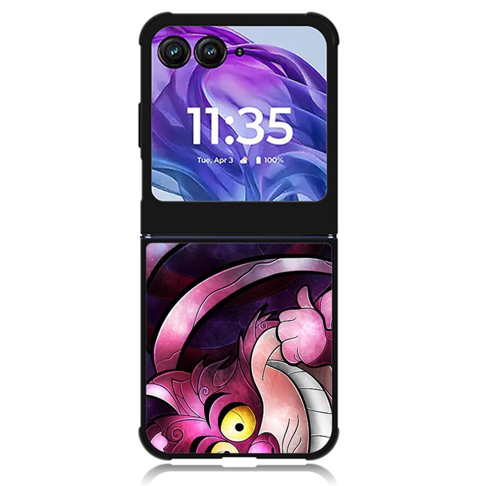 Disney Cheshire Cat Stained Glass Motorola Moto Razr 2024 , Moto Razr 50 Case