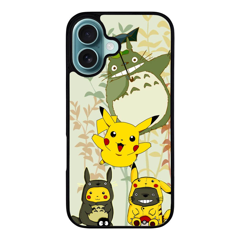 Totoro Love Pikachu Pokemon Case iPhone 16 Plus BC1309
