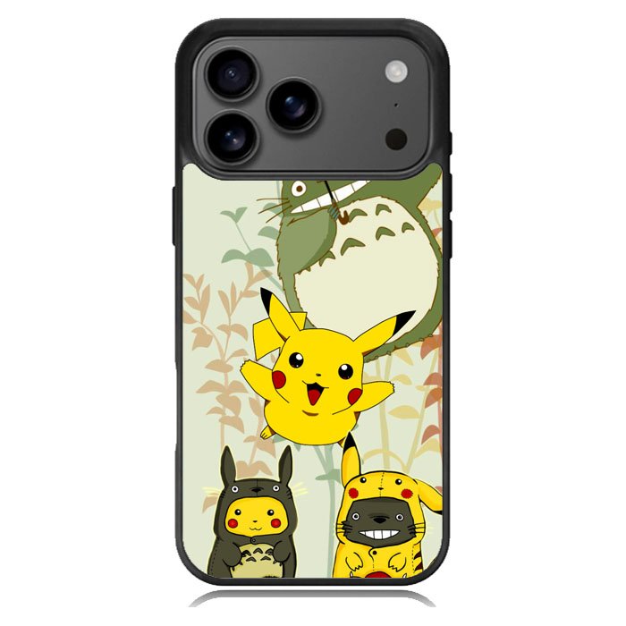 Totoro Love Pikachu Pokemon iPhone 17 Pro Case BC1309