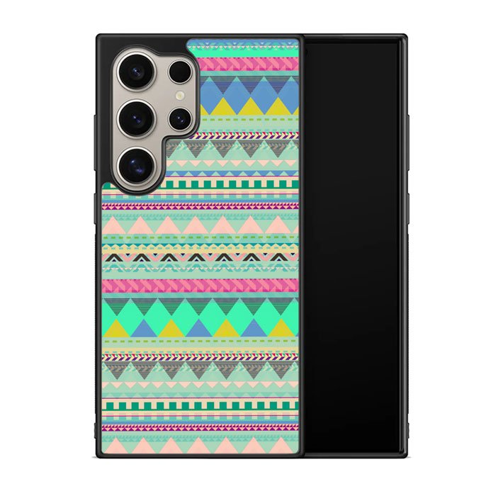 Pastel Aztec pattern Z3832 Samsung Galaxy S25 Ultra 5G Case