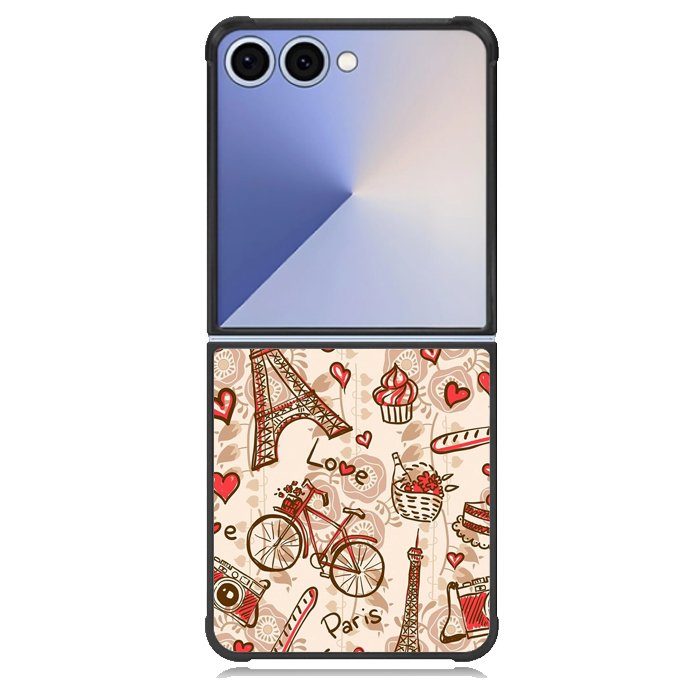 paris vintage Z3833 Samsung Galaxy Z Flip 7 Case