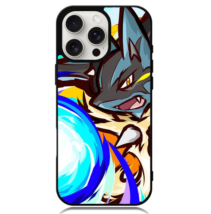 Lucario Mega evolution Pokemon Case iPhone 16 Pro Max BC1351