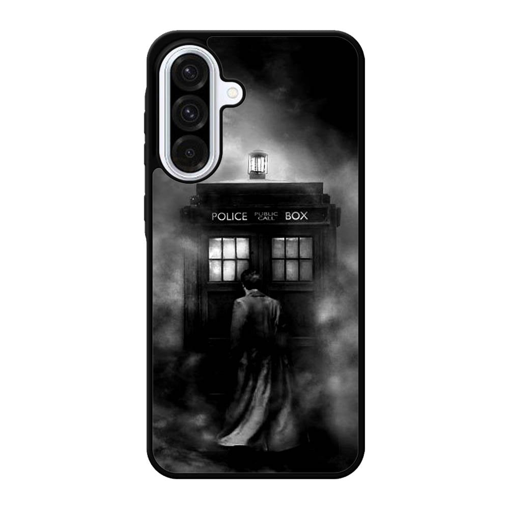Doctor Who Tardis Police Box Black White Samsung Galaxy A56 Case FE5320