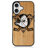 Anaheim Ducks logo wood Case iPhone 16 BC1417