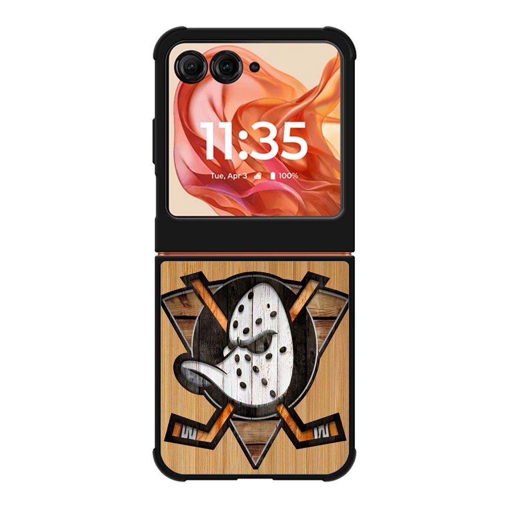 Anaheim Ducks logo wood Motorola Moto Razr 2025/2024 , Moto Razr 60/50 Case BC1417
