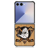 Anaheim Ducks logo wood Samsung Galaxy Z Flip 7 Case BC1417