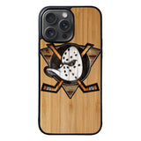 Anaheim Ducks logo wood Case iPhone 15 Pro Max BC1417