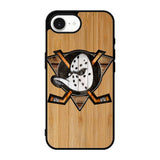 Anaheim Ducks logo wood iPhone 16e Case BC1417
