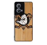 Anaheim Ducks logo wood Motorola Moto Edge 2024 Case BC1417