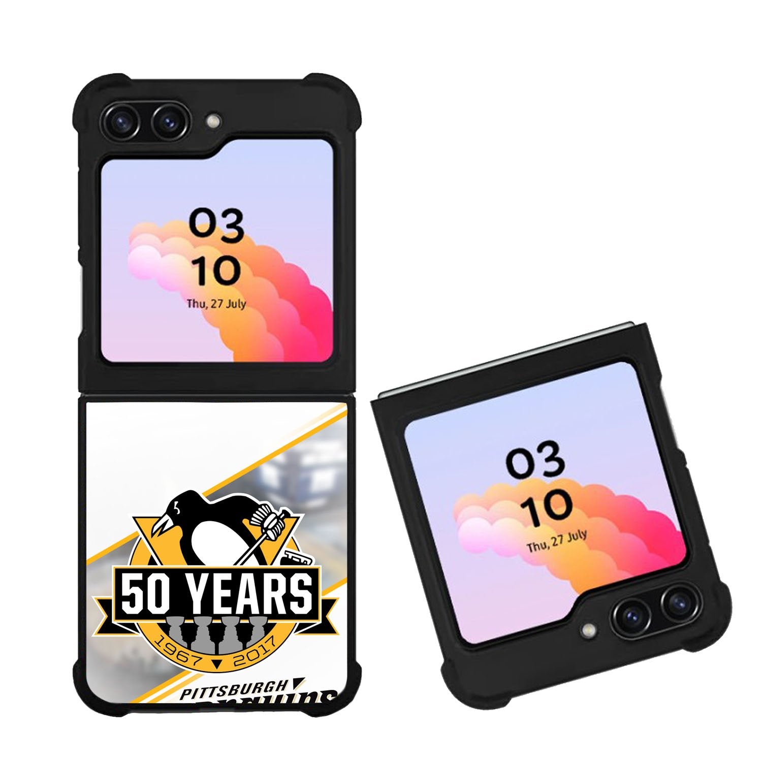 Pittsburgh Penguins logo 50 Years Case Samsung Galaxy Z Flip 5 5G BC1456