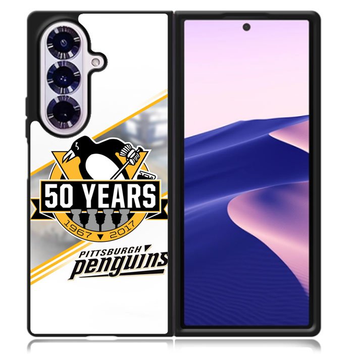 Pittsburgh Penguins logo 50 Years Samsung Galaxy Z Fold 7 5G Case BC1456