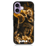 lebron james Fire iPhone 17 Case BC1461
