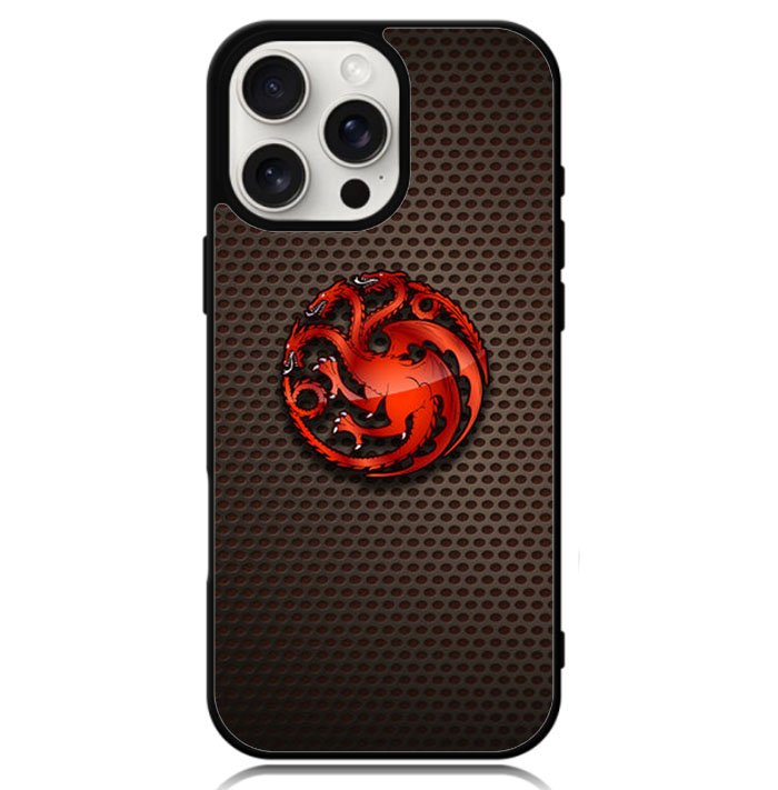 House Targaryen Logo Carbon Z5189 iPhone 16 Pro Max Case