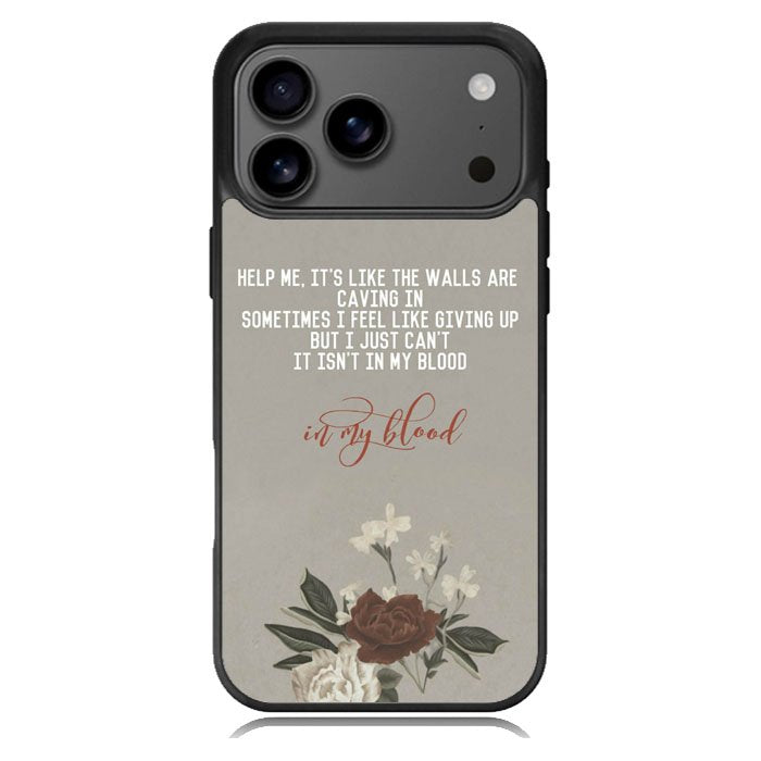 Shawn Mendes In My Blood lyrics iPhone 17 Pro Max Case BC1510