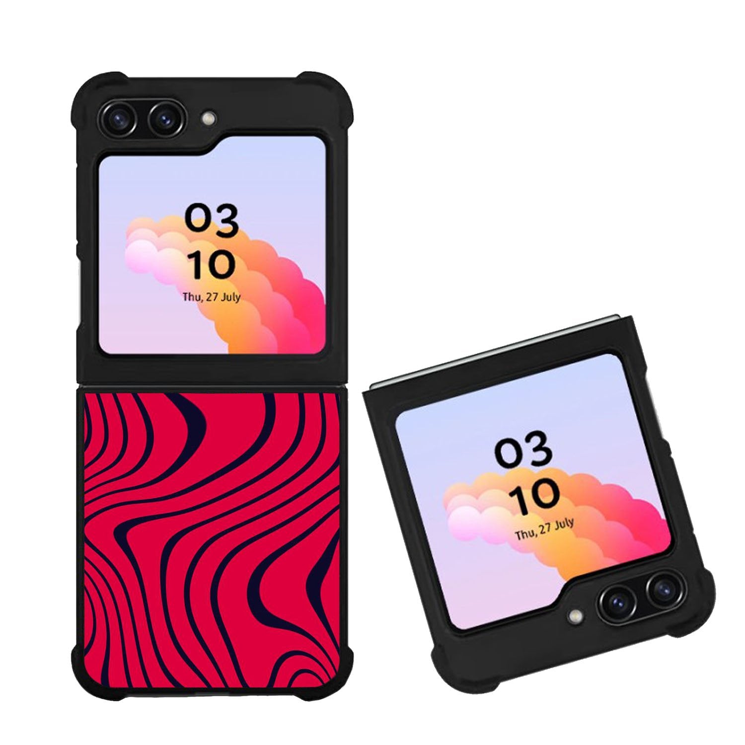 Pewdiepie red and black wavy Case Samsung Galaxy Z Flip 5 5G BC1021