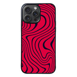Pewdiepie red and black wavy Case iPhone 15 Pro BC1021