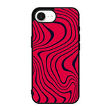 Pewdiepie red and black wavy iPhone 17e Case BC1021