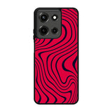 Pewdiepie red and black wavy Motorola Moto G 5G 2025 Case BC1021