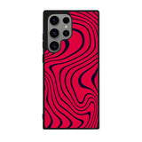 Pewdiepie red and black wavy Case Samsung Galaxy S25 Ultra 5G BC1021