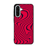 Pewdiepie red and black wavy Samsung Galaxy A36 Case BC1021