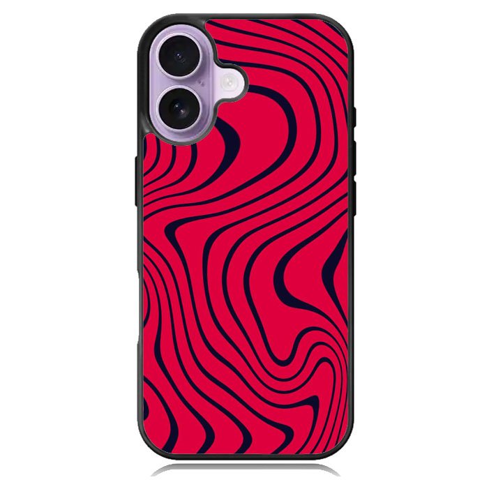 Pewdiepie red and black wavy iPhone 17 Case BC1021