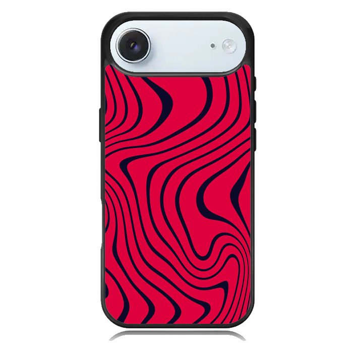 Pewdiepie red and black wavy iPhone 17 Air Case BC1021