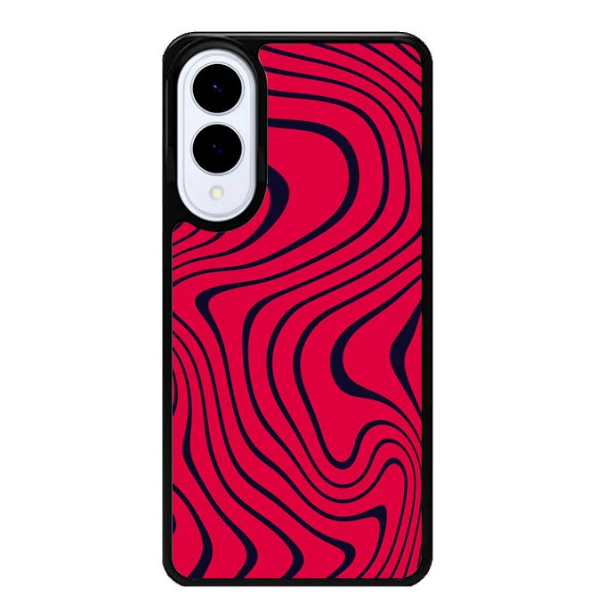 Pewdiepie red and black wavy Samsung Galaxy S25 Edge Case BC1021